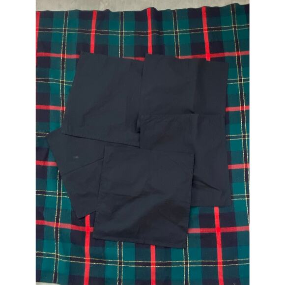 Set of 5 Jet Black Cloth Napkins 13” Square CLEAN - Picture 2 of 2